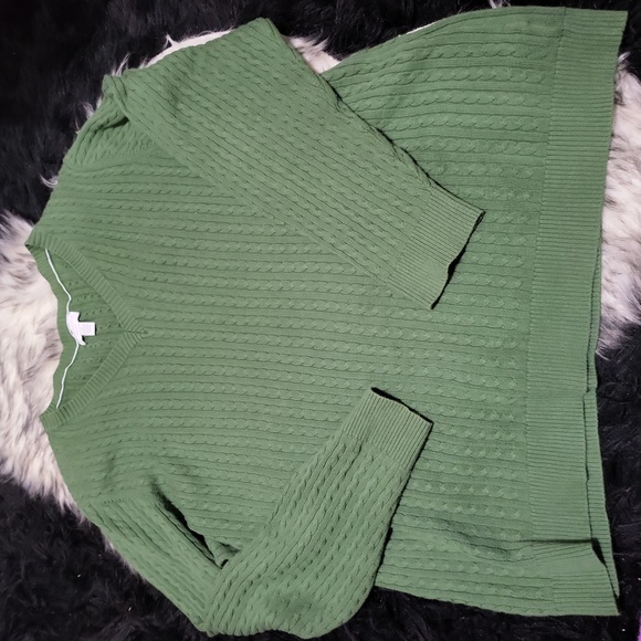 WOMENS CHARTER CLUB GREEN SWEATER SIZE 2X - Picture 1 of 4